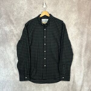 Frank & Eileen Men's L Finbar Gray Buffalo Check Button Down Long Sleeve Shirt